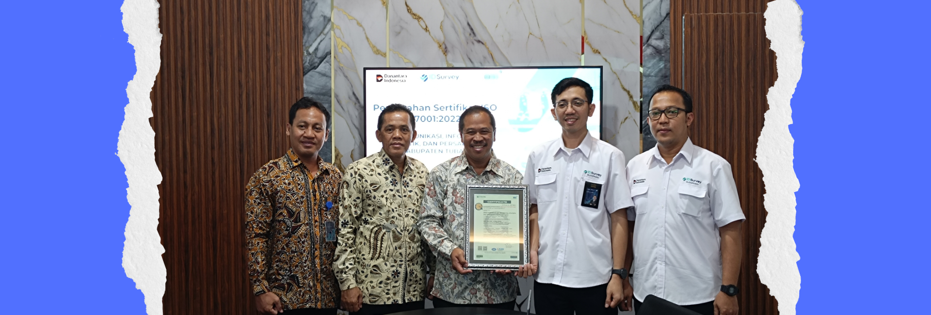 DKISP Tuban Terima Sertifikat ISO 27001:2022